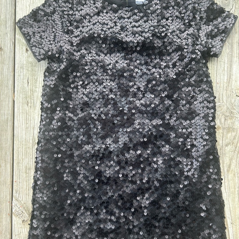 GAP Kids Sequin Shift Dress | Black Party Dress | Christmas Size Small S